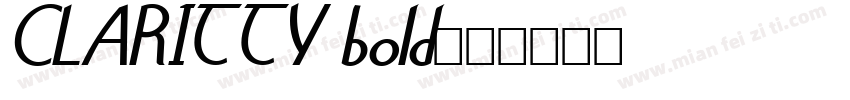 CLARITTY bold字体转换
